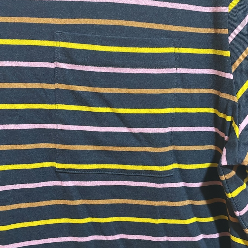 SOLD Pact Softspun Tee T-Shirt Dress Short Sleeve Casual Multicolor Stripe Large - Picture 5 of 14